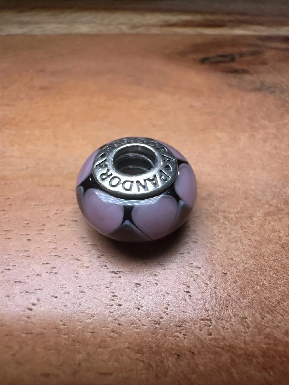 NWOT PANDORA Charm Purple Murano Glass 925 ALE - Picture 5 of 5